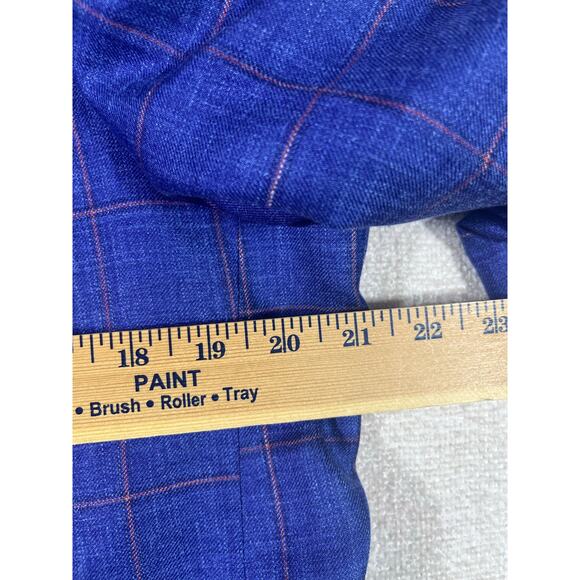 Paul Betenly Mens 42L Blue Pink Wool Silk Linen Blend 2 Button Sport Coat Blazer - Picture 5 of 9